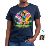 T-shirt de golf personnalisé pour femme – Art photo personnalisé, T-shirt de sport en coton 100% Cadeaux personnalisés – Ai Golf www.customywear.com 31