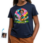 Aangepast golf-T-shirt voor meisjes - Gepersonaliseerd golfspelerontwerp op basis van foto Gepersonaliseerde geschenken – Ai Golf www.customywear.com 31