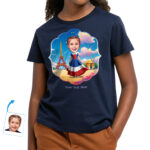 Custom French-Themed T-Shirt for Kids – Personalized Photo Character Tee Custom Gifts – French Culture www.customywear.com 31