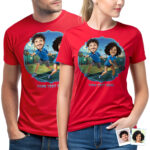 Custom Matching Pickleball T-Shirts for Couples – Personalized Photo Player Design Couple www.customywear.com 32
