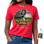 Personalizované tričko Baseball Player pro ženy – Baseballový dárek s fotografií na míru Dárky na zakázku – Ai Baseball www.customywear.com 32