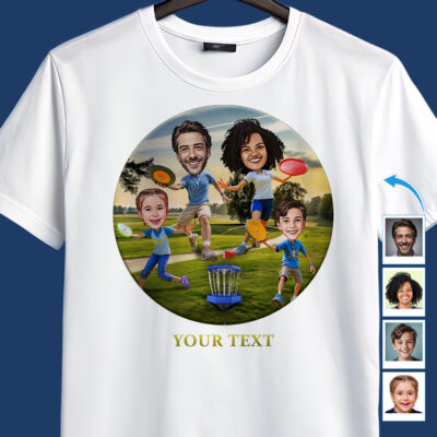 Personalized Disc Golf Group T-Shirt – Custom Disc Golf Player Shirt for Family & Friends Family www.customywear.com 2