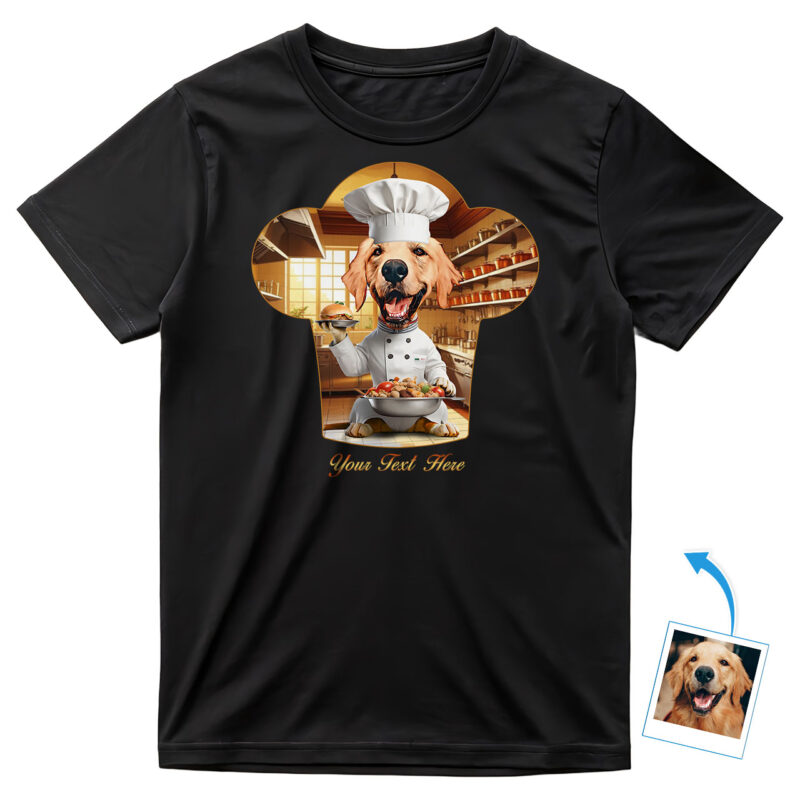 Custom Chef T-Shirt with Your Pet’s Photo – Personalized Funny Gift for Animal Lovers, Chefs, BBQ Masters, and Culinary Fans Pet www.customywear.com 7