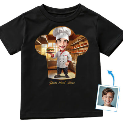 Custom Cooking Chef T-Shirt for Boys – Personalized Gift for Young Chefs, Future Grill Masters, Pastry Artists & Culinary Students Boy's T-shirts www.customywear.com 2