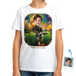 Boy’s Custom Military Uniform T-Shirt – Personalized Army Character Gift with Photo, Unique Hero-Themed Tee for Kids Boy's T-shirts www.customywear.com 30