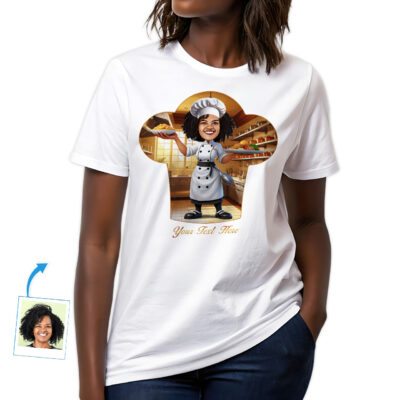 Custom Women's Chef T-Shirt – Personalized Gift for Restaurant Chefs, BBQ Masters, Culinary Students & Cooking Lovers: imagen 3