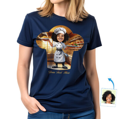 Custom Women's Chef T-Shirt – Personalized Gift for Restaurant Chefs, BBQ Masters, Culinary Students & Cooking Lovers: imagen 4