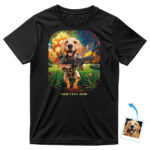 Custom Soldier Portrait T-Shirt with Pet Photo – Personalized Military Character Tee for Dog or Cat Lovers, Unique Gift for Pet Owners Pet www.customywear.com 10