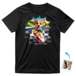 Custom Racing Car Driver T-Shirt for Pets – Personalized Racing Tee with Your Pet’s Photo | Perfect Gift for Animal Lovers Pet www.customywear.com 10