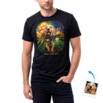Custom Soldier Portrait T-Shirt with Pet Photo – Personalized Military Character Tee for Dog or Cat Lovers, Unique Gift for Pet Owners Pet www.customywear.com 11