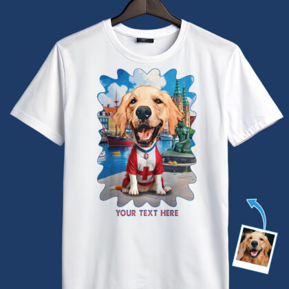 Toddler Boy’s Denmark Culture Custom Image T‑Shirt – Personalized Photo Portrait in Danish Flag Attire | Kid’s Heritage Keepsake Gift Custom Gifts - Denmark Culture www.customywear.com 25