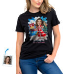 Custom Women’s Denmark Outfit T‑Shirt – Personalized Photo Art with Danish Flag Dress & Colorful Heritage Background, Perfect Gift Custom Gifts - Denmark Culture www.customywear.com 36