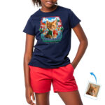 Custom Italian Flag T-Shirt Featuring Your Pet – Personalized Pet Photo Tee with Italy-Inspired Design for Animal Lovers Pet www.customywear.com 5