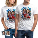 Custom Denmark Themed T‑Shirts for Couples – Matching Photo Art in Danish Flag Attire & Vibrant Heritage Design, Soft 100% Cotton & DTG Print Couple www.customywear.com 38