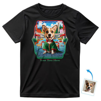 Custom Italian Flag T-Shirt Featuring Your Pet – Personalized Pet Photo Tee with Italy-Inspired Design for Animal Lovers Pet www.customywear.com