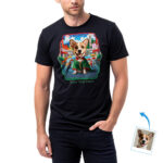 Custom Italian Flag T-Shirt Featuring Your Pet – Personalized Pet Photo Tee with Italy-Inspired Design for Animal Lovers Pet www.customywear.com 3