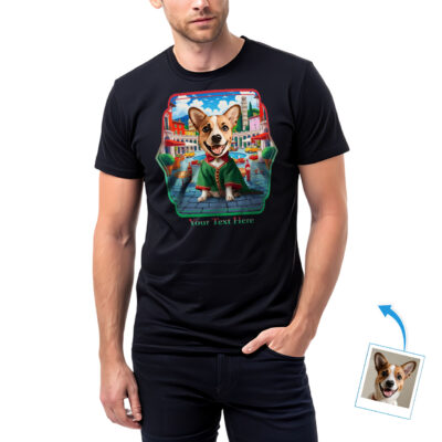 Custom Italian Flag T-Shirt Featuring Your Pet – Personalized Pet Photo Tee with Italy-Inspired Design for Animal Lovers Pet www.customywear.com 2