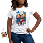Custom Pet Danish Costume T‑Shirt – Personalized Photo of Your Pet in Danish Flag Dress with Cultural Background Pet www.customywear.com 23