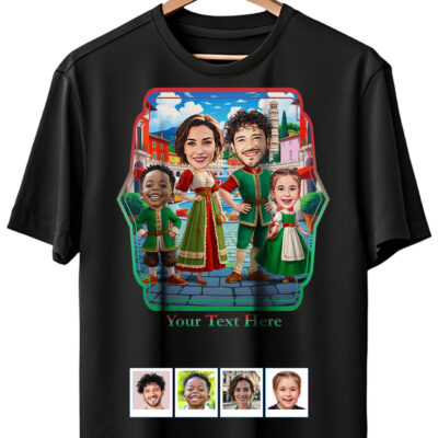Custom Italy Family Reunion T-Shirt – Personalized Photo Tee with Italian Flag Design, Ideal Gift for Proud Italian Families and Friends Family www.customywear.com