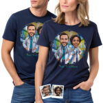 Custom Nurse & Doctor Couples T-Shirts – Personalized Photo-to-Art 100% Cotton Gift for Medical Couples on Birthdays, Anniversaries & Graduations T-shirts for Couple www.customywear.com 5