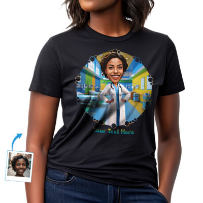 Custom Photo‑to‑Art T‑Shirts for Women Doctors & Healthcare Heroines – 100% Cotton Personalized Gift for Nurses & Medical Students T-shirts for Women www.customywear.com