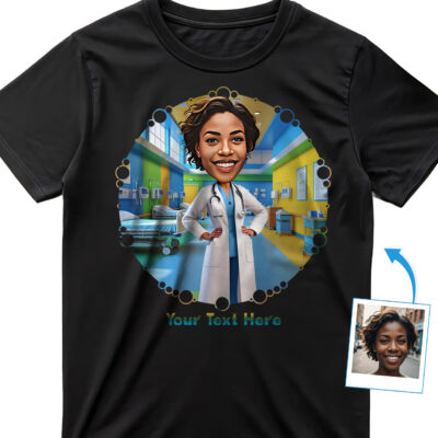 Custom Photo‑to‑Art T‑Shirts for Women Doctors & Healthcare Heroines – 100% Cotton Personalized Gift for Nurses & Medical Students T-shirts for Women www.customywear.com 2