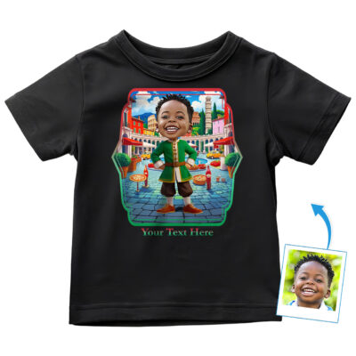Personalized Italian Flag T-Shirt for Toddler Boys – Custom Selfie Shirt with Your Child’s Photo & Italy Travel-Inspired Design Toddler Boy T-shirts www.customywear.com 2