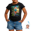 Tricou personalizat de alergare pentru fetițe – Tricou personalizat cu fotografie de alergare pentru mici exploratori activi în aer liber