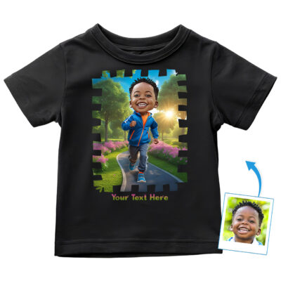 Custom Runner T-Shirt for Toddler Boys – Personalized Jogging Photo Tee for Active Young Outdoor Adventurers Toddler Boy T-shirts www.customywear.com 2