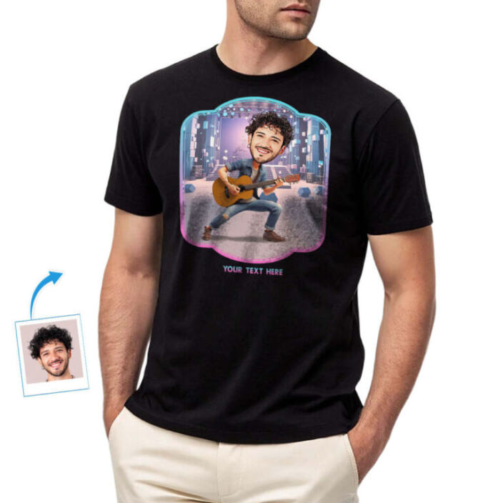 Custom T Shirt with Photo - Custom Memorial Photo T-Shirt - Personalized Face Tee (1)