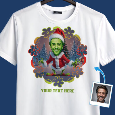 Custom Grinch Shirt – Personalized Grinch T-Shirt for Men with Your Photo Image T-shirt www.customywear.com 2