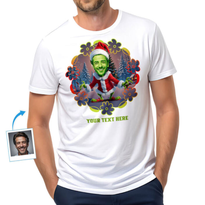Custom Grinch Shirt - Personalized Grinch T-Shirt for Men with Your Photo - customywear (3)