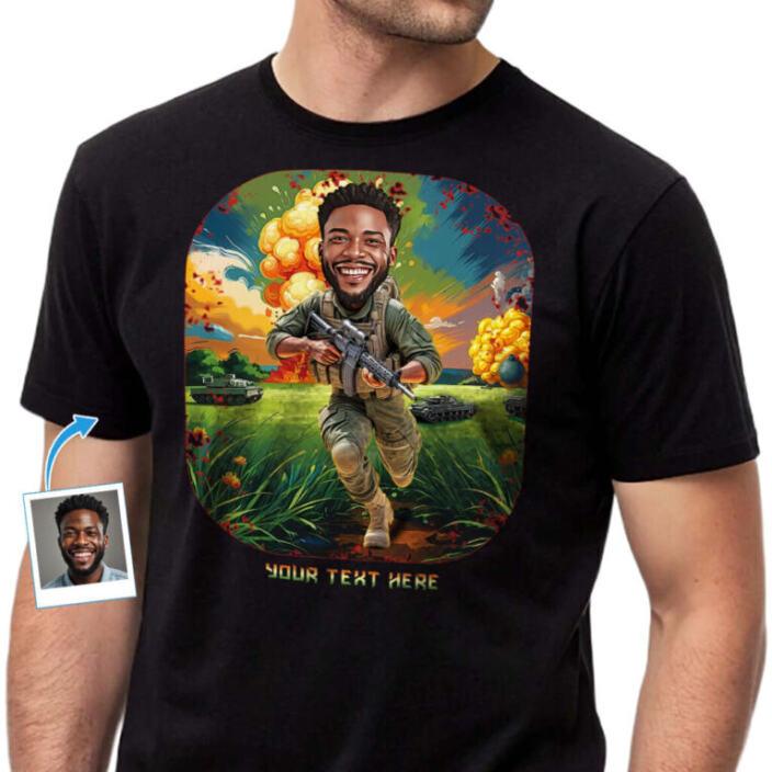 Custom Photo Christmas Shirt - Personalized Holiday T Shirt with Your Face - Unique Christmas Gift Idea for Friends & Family (1)