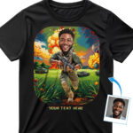 Custom Photo Christmas Shirt – Personalized Holiday T Shirt with Your Face – Unique Christmas Gift Idea for Friends & Family Image T-shirt www.customywear.com 3