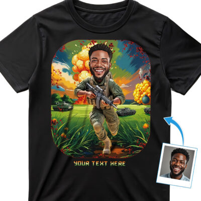 Custom Photo Christmas Shirt – Personalized Holiday T Shirt with Your Face – Unique Christmas Gift Idea for Friends & Family Image T-shirt www.customywear.com 2
