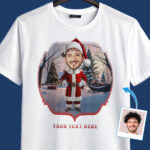 Custom Santa Claus T Shirt – Personalized Holiday Tee with Your Photo Customywear www.customywear.com 3 Custom Santa Claus T Shirt – Personalized Holiday Tee with Your Photo Image T-shirt www.customywear.com 3