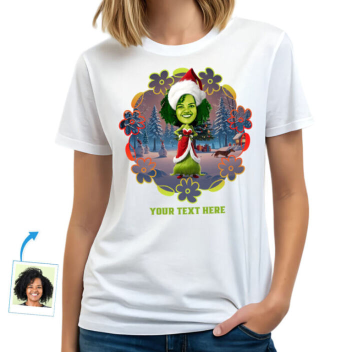 Custom The Grinch T Shirt - Personalized Grinch Shirt for Women with Your Photo-customy-wear (3)