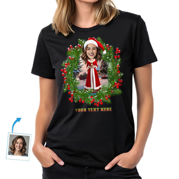 Dear Santa Shirts - Personalized Ladies Santa Tees with Your Photo-customy-wear (3)