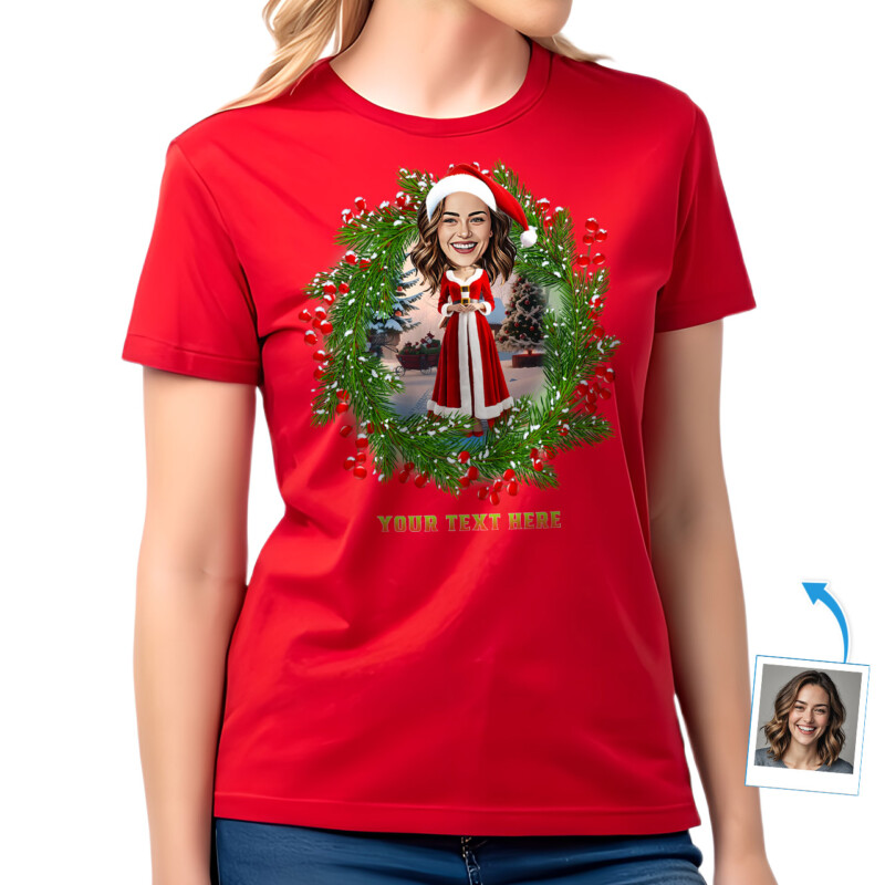 Dear Santa Shirts – Personalized Ladies Santa Tees with Your Photo-customy-wear (5)