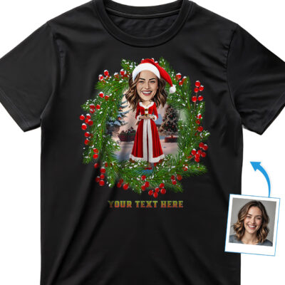 Dear Santa Shirts – Personalized Ladies Santa Tees with Your Photo Image T-shirt www.customywear.com 2