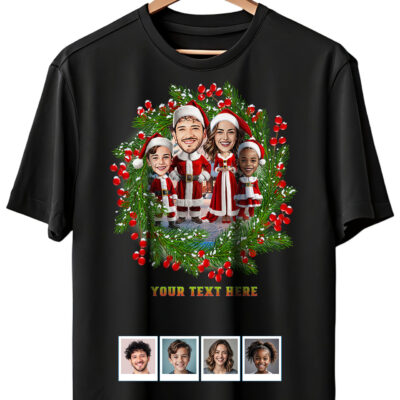 Family Christmas Shirts – Custom Holiday Tees for Mom and Dad with Your Photo Family www.customywear.com 2