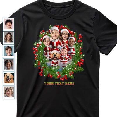 Family Christmas Shirts – Custom Holiday Tees for Mom and Dad with Your Photo Family www.customywear.com