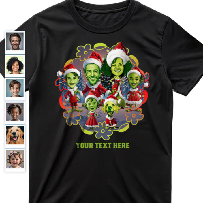 Personalized Custom Family Christmas Shirts - Unique Holiday T-Shirts with Your Photo-customywear (2)