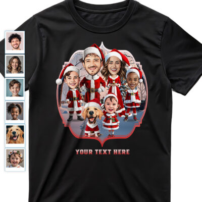 Personalized Family Christmas Shirts – Unique Holiday Tees with Your Photo Family www.customywear.com 2