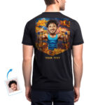 Custom Muscle T-Shirt – Turn Your Photo Into a Bodybuilder Flexing in Fire – Personalized Workout Tee for Men T-shirts For Men www.customywear.com 7