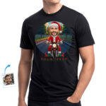 Santa Riding Motorcycle Christmas Tee – Custom Biker Santa Claus T-Shirt for Festive Riders T-shirts For Men www.customywear.com 4