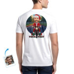 Santa Riding Motorcycle Christmas Tee – Custom Biker Santa Claus T-Shirt for Festive Riders T-shirts For Men www.customywear.com 7