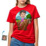 Personalized Bear Riding Shirt | Custom Funny Tee for All Ages Girl's T-shirts www.customywear.com 6