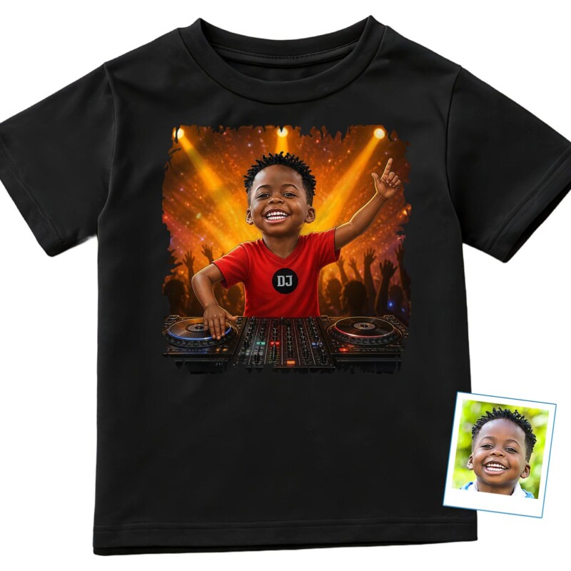 Boy’s Custom DJ T-shirt – Custom Made Tee (3)