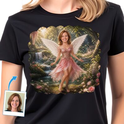Custom Angel Woman with Wings Shirt | Personalized Fantasy Tee T-shirts for Women www.customywear.com